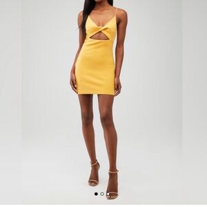 NWT bec and bridge yellow mini dress
